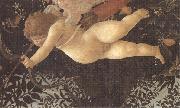 Sandro Botticelli Detail of Cupid with eyes bandaged,shooting an arrow at Chastity Spain oil painting reproduction